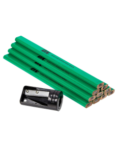 Carpenter Pencils With Sharpener - 10 Pack