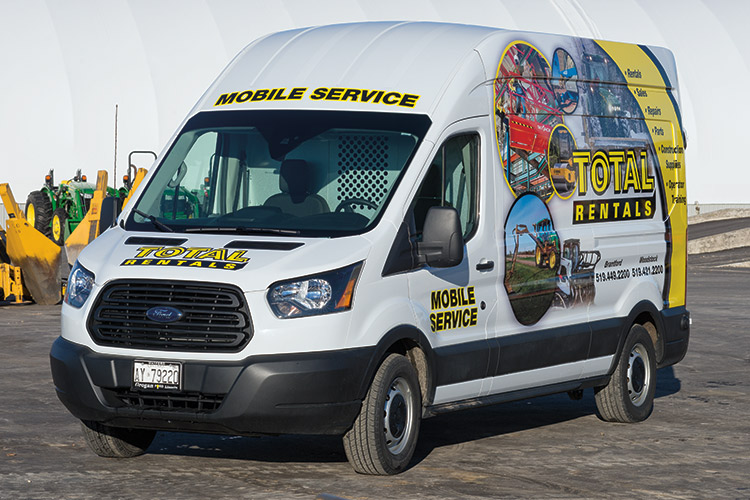 Total Rentals Equipment Service Van